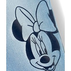 Babyhug Disney Denim Full Length Jeans With Minnie Mouse Graphics - Blue