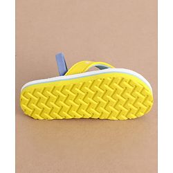 Cute Walk by Babyhug Back Strap Striped & Lemon Printed Flip Flops - Light Blue
