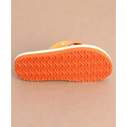 Cute Walk by Babyhug Slip On Rainbow Printed Flip Flop - Orange & White