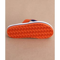 Cute Walk by Babyhug Slip On Flip Flops with Vehicle Print - Orange