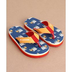 Cute Walk by Babyhug Slip On Vehicles Printed Flip Flop - Blue & Orange