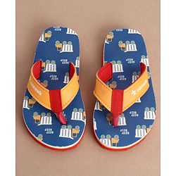 Cute Walk by Babyhug Slip On Vehicles Printed Flip Flop - Blue & Orange