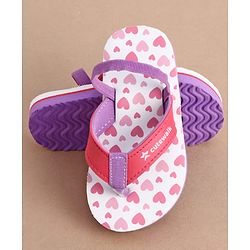 Cute Walk by Babyhug Back Strap Hearts Printed Flip Flops - Pink