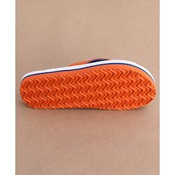 Cute Walk by Babyhug Flip Flops with Teddy Print - Orange