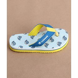 Cute Walk by Babyhug Flip Flops with Whale Print - Blue