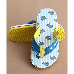 Cute Walk by Babyhug Flip Flops with Whale Print - Blue