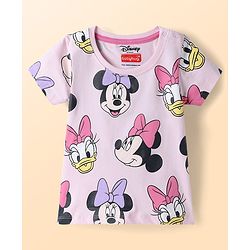 Babyhug Disney Single Jersey Knit Half Sleeves T-Shirts with Minnie & Friends Graphics Pack of 3 - Multicolor