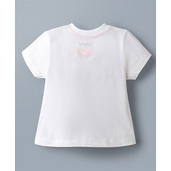 Babyhug Disney Single Jersey Knit Half Sleeves T-Shirt & Shorts Night Suit with Minnie Mouse Graphics - White