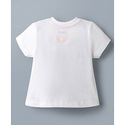 Babyhug Disney Single Jersey Knit Half Sleeves T-Shirt & Shorts Night Suit with Minnie Mouse Graphics - White