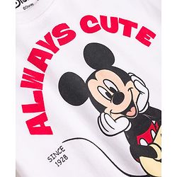 Babyhug Disney 100% Cotton Knit Half Sleeves T-Shirt & Pyjama Night Suit With Mickey Mouse Graphic - Multicolor