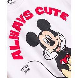 Babyhug Disney 100% Cotton Knit Half Sleeves T-Shirt & Pyjama Night Suit With Mickey Mouse Graphic - Multicolor