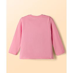 Babyhug Disney Single Jersey Knit Full Sleeves T-Shirt & Pyjama night Suit with Stitch Print - Pink