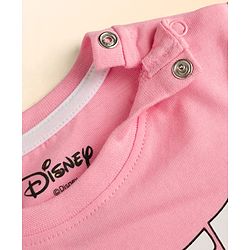 Babyhug Disney Single Jersey Knit Full Sleeves T-Shirt & Pyjama night Suit with Stitch Print - Pink