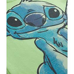 Babyhug Disney Single Jersey Knit Half Sleeves T-Shirt with Stitch Graphics - Green