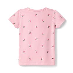 Babyhug 100% Cotton Interlock Knit Antibacterial Half Sleeves Jhablas With Floral Bow & Butterfly Print - Multicolor