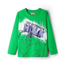 Babyhug Disney 100% Cotton Knit Full Sleeves T-Shirt & Pyjama Night Suit With Hulk Graphic - Green & Purple