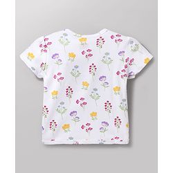 Babyhug 100% Cotton Knit Half Sleeves Jhablas with Floral Print Pack of 3 - Multicolor