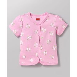 Babyhug 100% Cotton Knit Half Sleeves Jhablas with Floral Print Pack of 3 - Multicolor