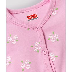 Babyhug 100% Cotton Knit Half Sleeves Jhablas with Floral Print Pack of 3 - Multicolor