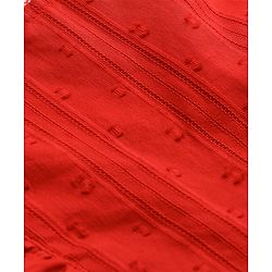 Babyhug Cotton Woven One Piece Frocks Frill Sleeves Round Neck Red 3-6 Months