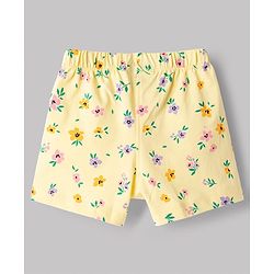 Babyhug Disney Single Jersey Knit Half Sleeves T-Shirt & Shorts Set with Minnie Mouse Graphics - Yellow