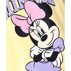 Babyhug Disney Single Jersey Knit Half Sleeves T-Shirt & Shorts Set with Minnie Mouse Graphics - Yellow