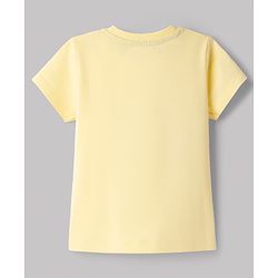 Babyhug Disney Single Jersey Knit Half Sleeves T-Shirt & Shorts Set with Minnie Mouse Graphics - Yellow