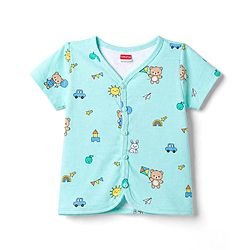 Babyhug 100% Cotton Interlock Knit Half Sleeves  Antibacterial Jhablas With Bear Print Pack of 3 - Multicolor
