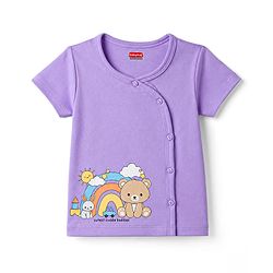 Babyhug 100% Cotton Interlock Knit Half Sleeves  Antibacterial Jhablas With Bear Print Pack of 3 - Multicolor