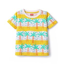 Babyhug Cotton Knit T-Shirts Half Sleeves with Graphics Pack of 2 Multi Color 6-9 Months