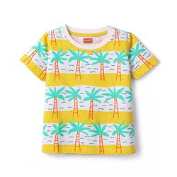 Babyhug Cotton Knit T-Shirts Half Sleeves with Graphics Pack of 2 Multi Color 6-9 Months
