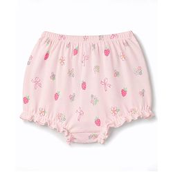 Babyhug 100% Cotton Single Jerssey Knit Antibacterial Bloomers With Polka Dots & Floral Print Pack of 3 - Multicolor