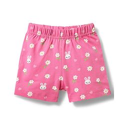 Babyhug Cotton Knit Half Sleeves Shirt & Shorts Co-ord Night Suit with Floral Print - Pink