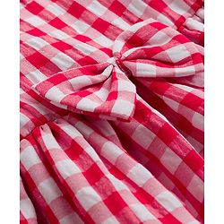 Babyhug Cotton Woven One Piece Dresses/Frocks Sleeveless Gingham Multi Color 3-6 Months