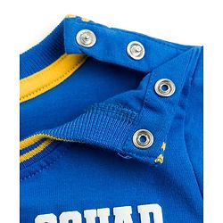 Babyhug Single Jersey Knit Half Sleeves T-Shirt & Shorts Set with Text Print - Yellow & Blue