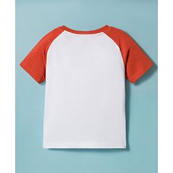 Babyhug Disney Single Jersey Knit Raglan Half Sleeves T-Shirt With Mickey Mouse Graphics - Multicolor