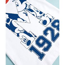 Babyhug Disney Single Jersey Knit Raglan Half Sleeves T-Shirt With Mickey Mouse Graphics - Multicolor