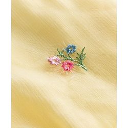Babyhug Cotton Woven One Piece Dresses/Frocks with Embroidered Half Sleeves Round Neck Yellow 0-3 Months