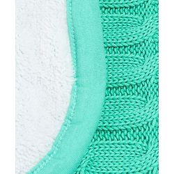 Babyhug Premium Cotton Knitted & Fur Blanket - Green