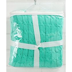 Babyhug Premium Cotton Knitted & Fur Blanket - Green