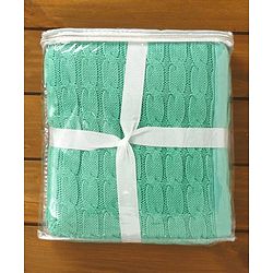 Babyhug Premium Cotton Knitted & Fur Blanket - Green