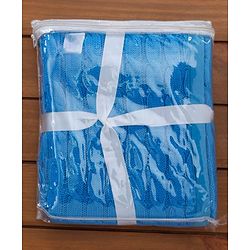 Babyhug Premium Cotton Knitted & Fur Blanket - Blue