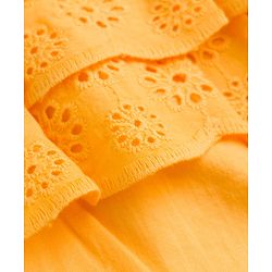 Babyhug 100% Cotton Interlock Knit Half Sleeves Onesies With Duck Embroidery - Orange