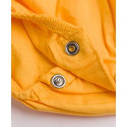 Babyhug 100% Cotton Interlock Knit Half Sleeves Onesies With Duck Embroidery - Orange