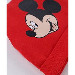 Babyhug Disney Interlock Knit Cap Mittens & Booties with Mickey Mouse Print Red -Diameter 15 cm