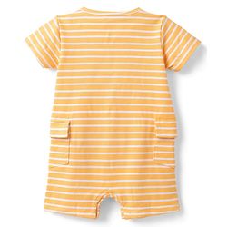 Babyhug 100% Cotton Interlock Knit Half Sleeves Rompers With Tiger Print Pack of 2 - Multicolor