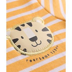 Babyhug 100% Cotton Interlock Knit Half Sleeves Rompers With Tiger Print Pack of 2 - Multicolor