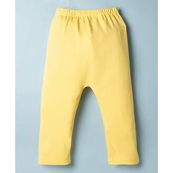 Babyhug Disney Interlock Knit Full Length Striped Diaper Legging With Winnie the Pooh Graphic Pack of 2 - Yellow & White