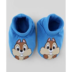 Babyhug Disney 100% Cotton Interlock Knit Caps Mittens & Booties with Disney Chip Graphic Print Blue - Diameter 16