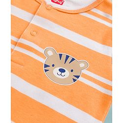 Babyhug 100% Cotton Interlock Knit Half Sleeves Romper With Animal Print Pack of 2 - Multicolor